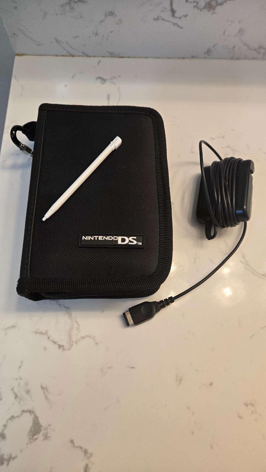 Nintendo DS NTR-001 Silver w/ Original Charger & Case Good Condition