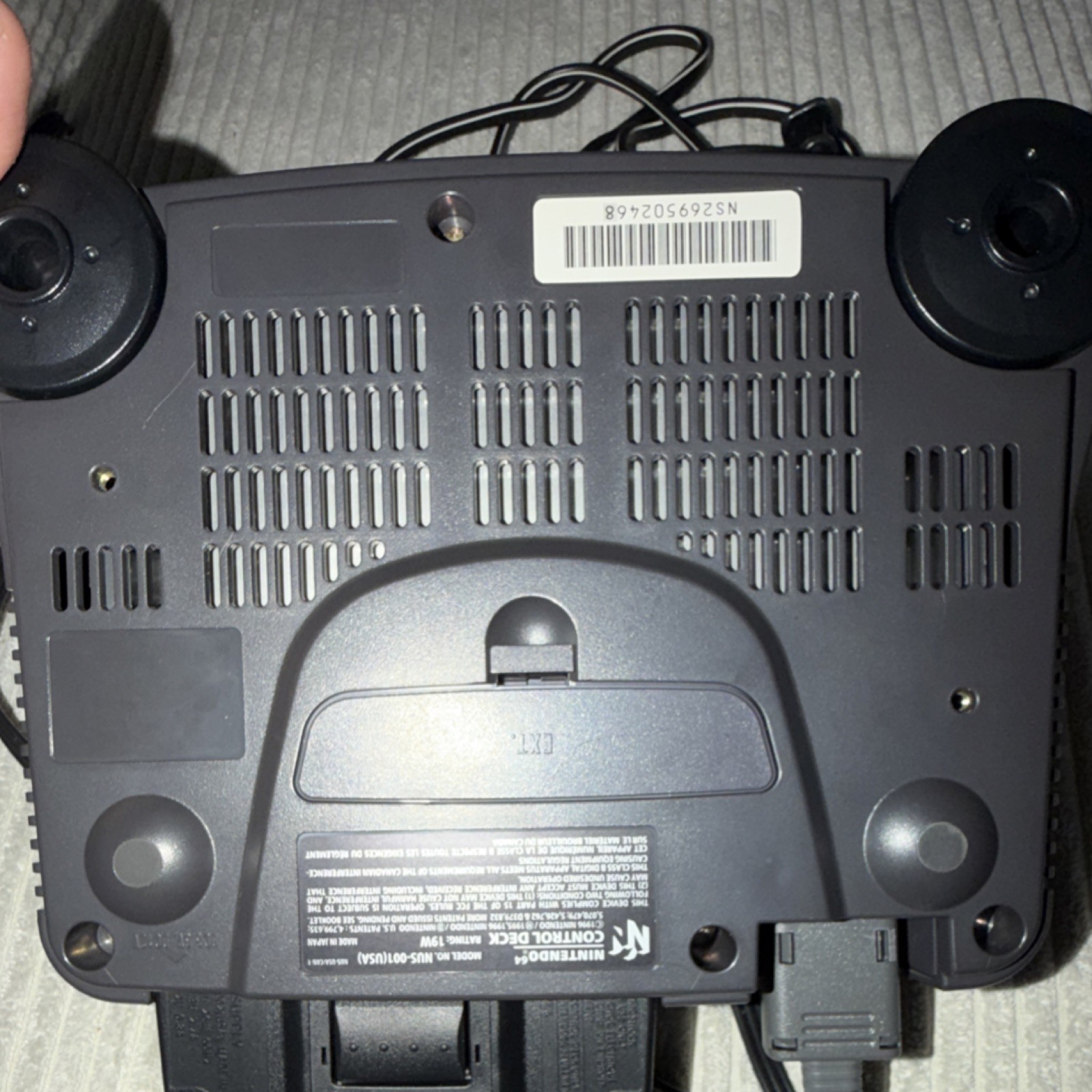 Nintendo N64 Home Console for Nintendo 64 Platform, Gray, Component RCA, NUS-001
