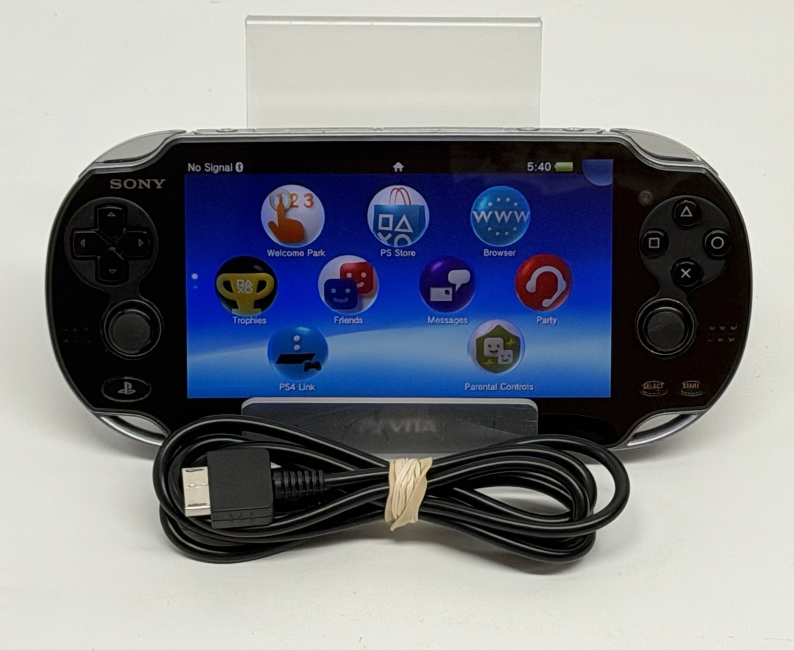 Sony PlayStation PS Vita PCH-1000 W/ Charging Cable OLED Black