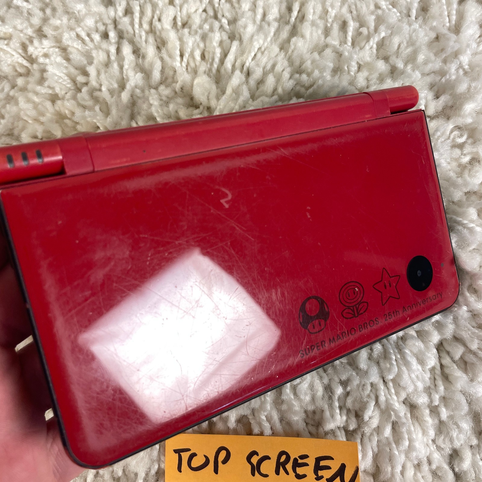 Nintendo DSi XL Red Super Mario Bros. 25th Anniversary Edition UTL-001 PARTS