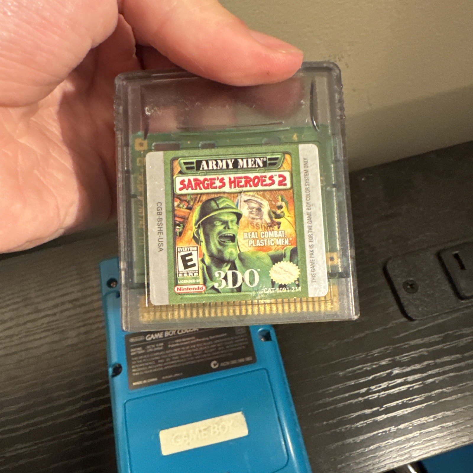 Nintendo Gameboy Color Teal Handheld Console And Game