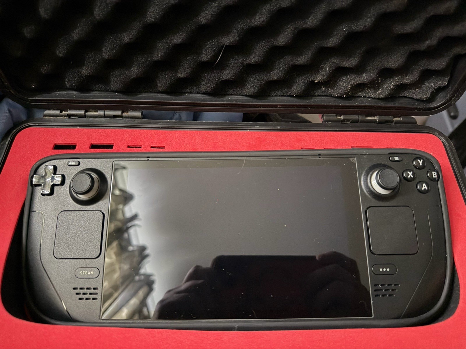 Valve Steam Deck 512GB Handheld Console With Hard Case And Grip Great!