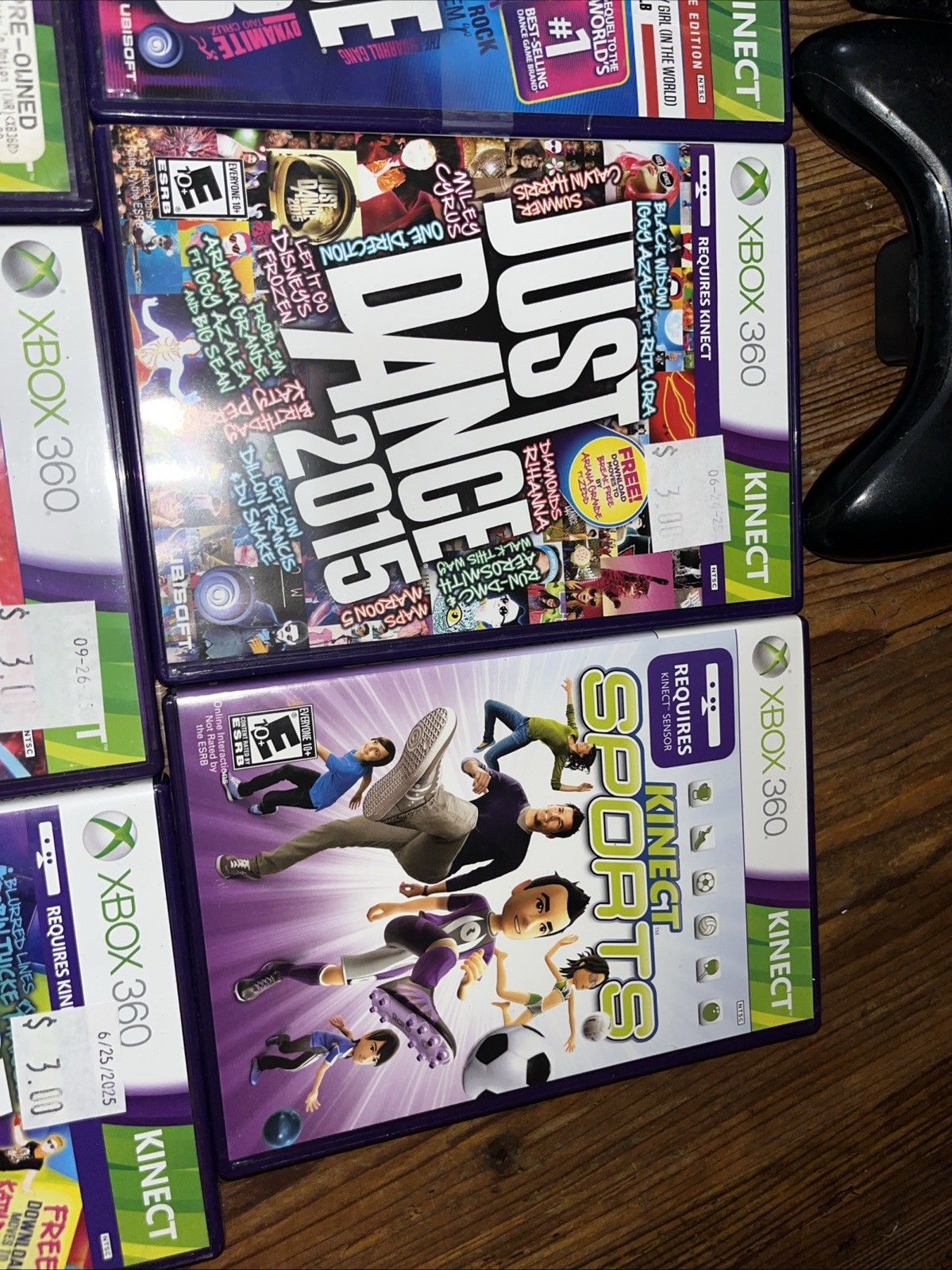 Microsoft Xbox 360 S Slim Kinect Bundle Controller Cords Kinect Games Lot