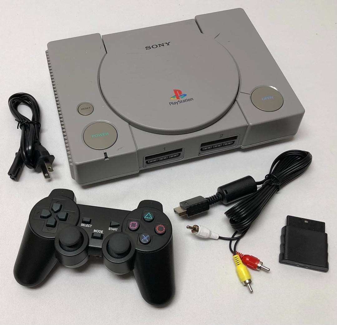 Sony PlayStation 1 SCPH-7001 Console Game System PS1 Wireless Controller Bundle