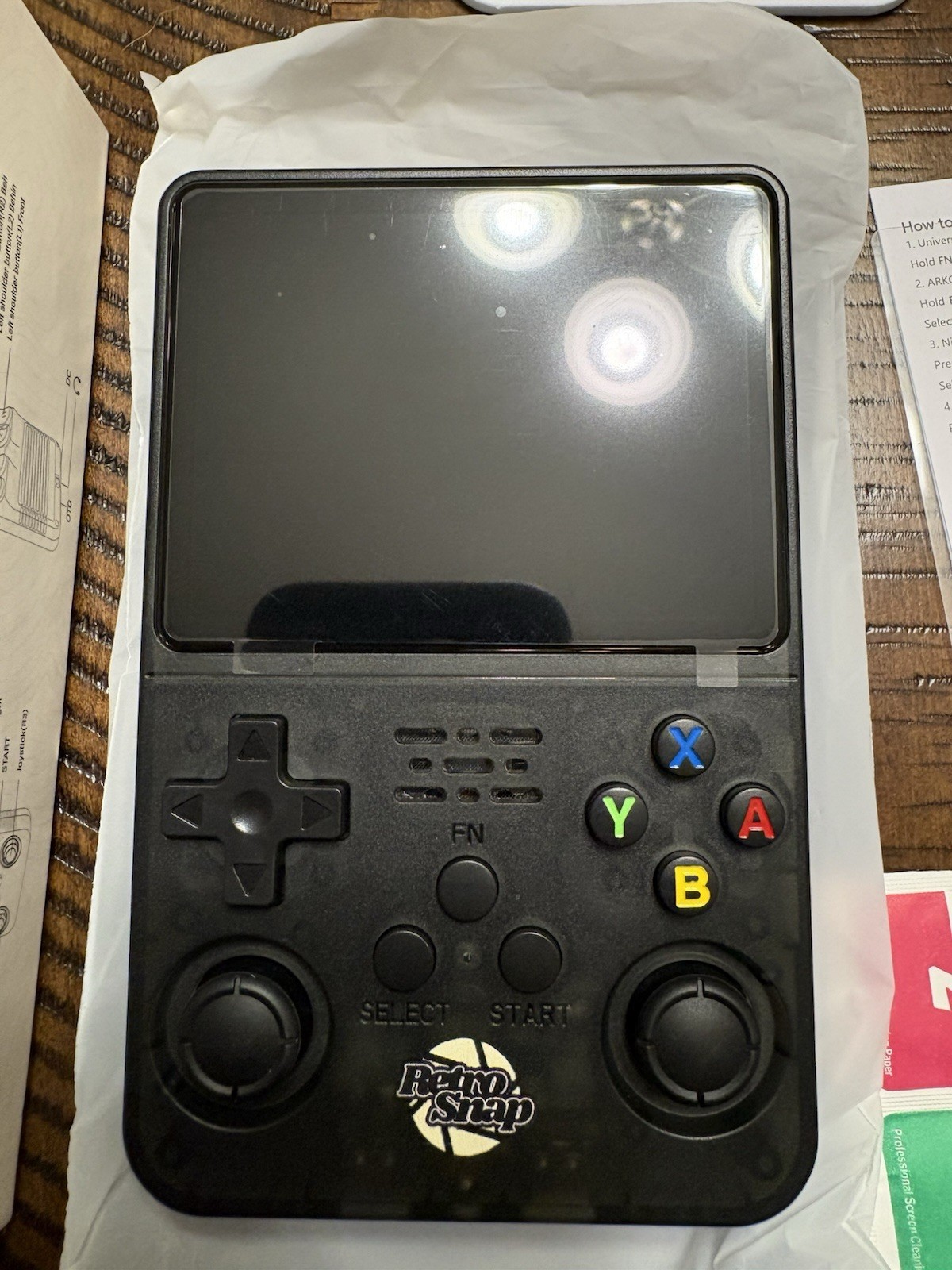 Retro Snap R36S Handheld Video Game Console Black 128GB 40K GAMES New Open Box