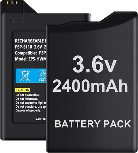 ElephantStory PSP2000/3000 Battery PSP-S110 Battery 2400mAh High-Capacity