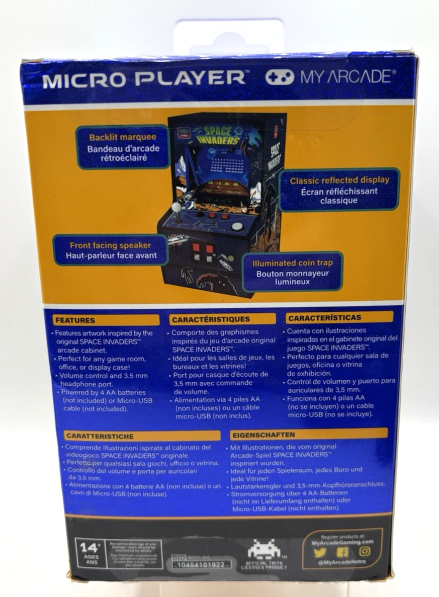 My Arcade SPACE INVADERS Micro Player DGUNL-3279 NEW in Box_