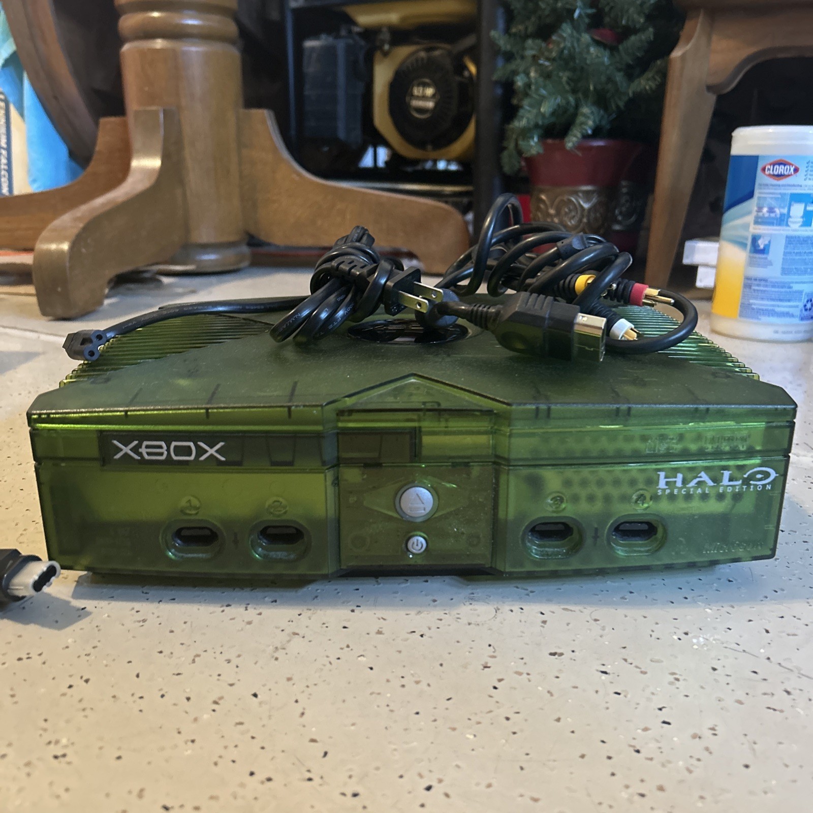 Original Xbox Halo Special Edition Console Bundle Tested Translucent Green