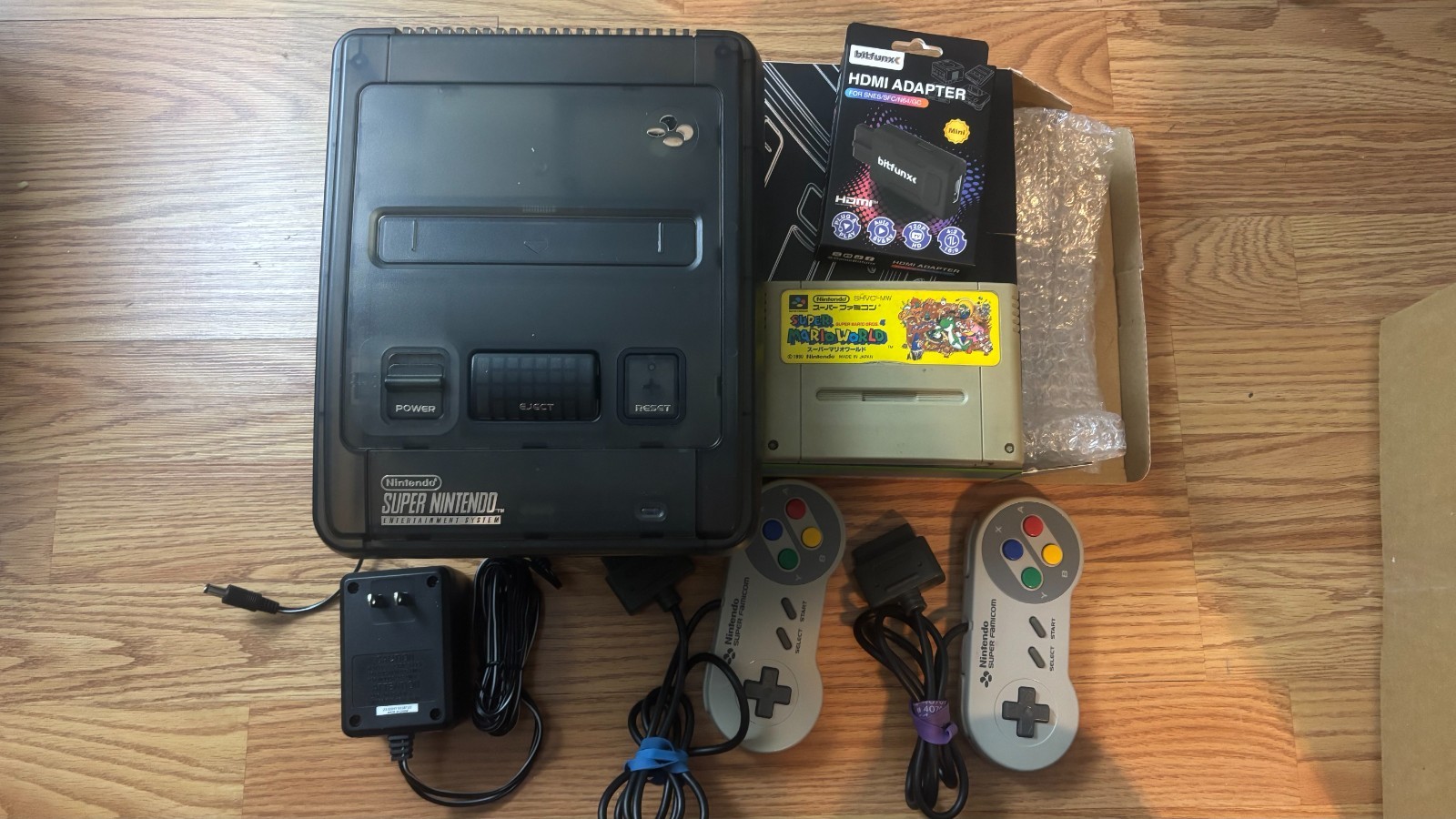 Nintendo Super Famicom SFC Console Region Free SNES Smoke Clear HDMI Game Bundle