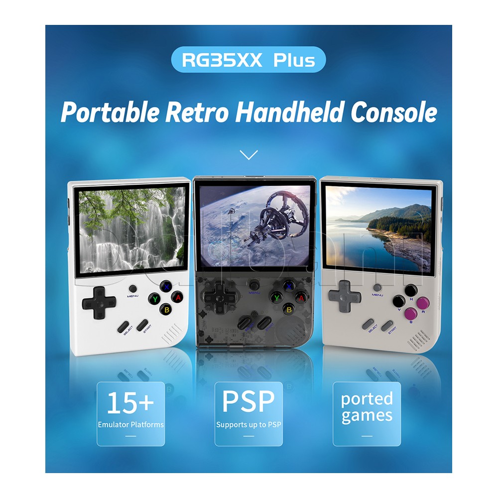 RG35XX Plus Anbernic Black Retro Game Console 3300mAh Linux System