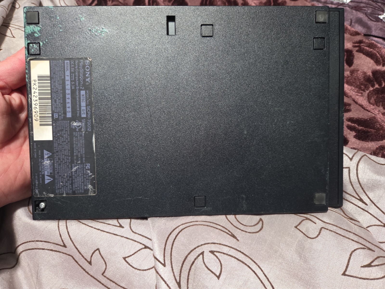 Sony PlayStation 2 Slim Console Black (SCPH-70012) W/ Controller And Hookups