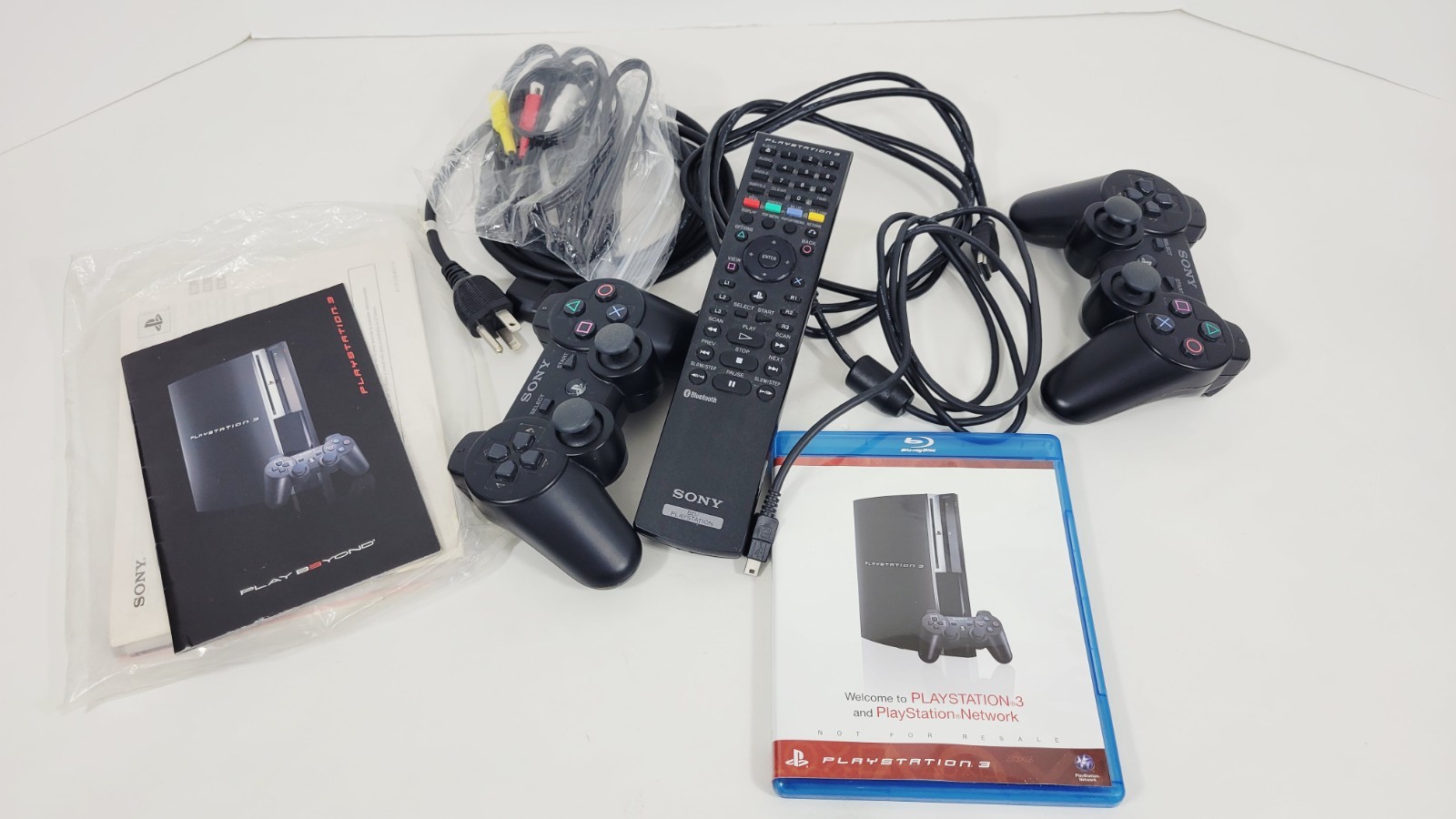Sony PS3 Playstation 3 Video Game Console 2 Remotes & Remote Control Included
