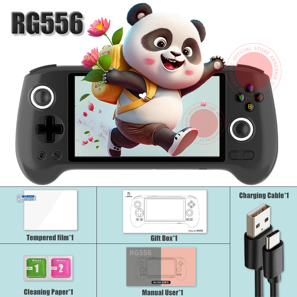 ANBERNIC RG556 5.5 inch Handheld Game Console nisoc T820 Android13 5500mAh Gifts