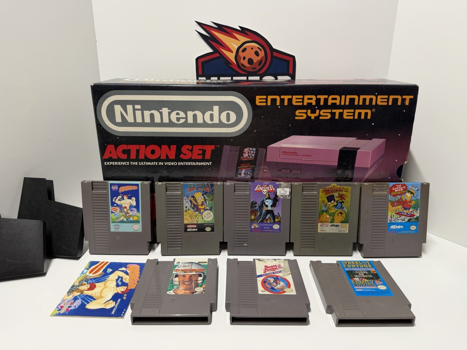 NES Nintendo Action Set Complete In Box Good Conditions With The Punisher Bundle