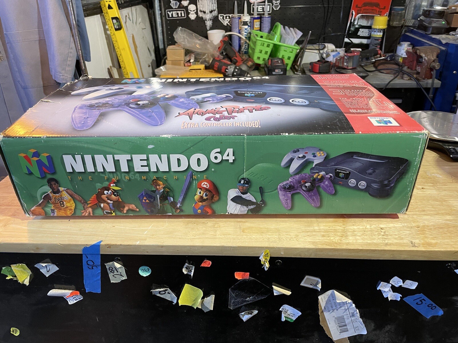 Nintendo 64 N64 Console Black w/Atomic Purple Controller In Box