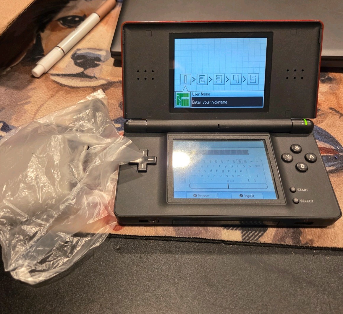 Nintendo DS Lite USG-001(JPN) Red Handheld Console w/ Stylus & Cable VGUC