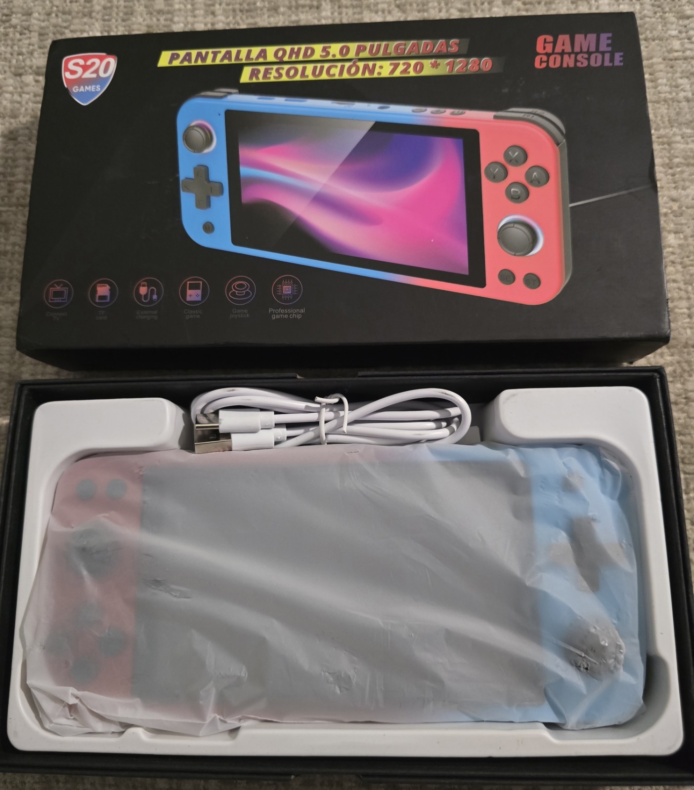 S20 Pocket Player Handheld Game Console, 15000 Built In Games, 64GB NEW