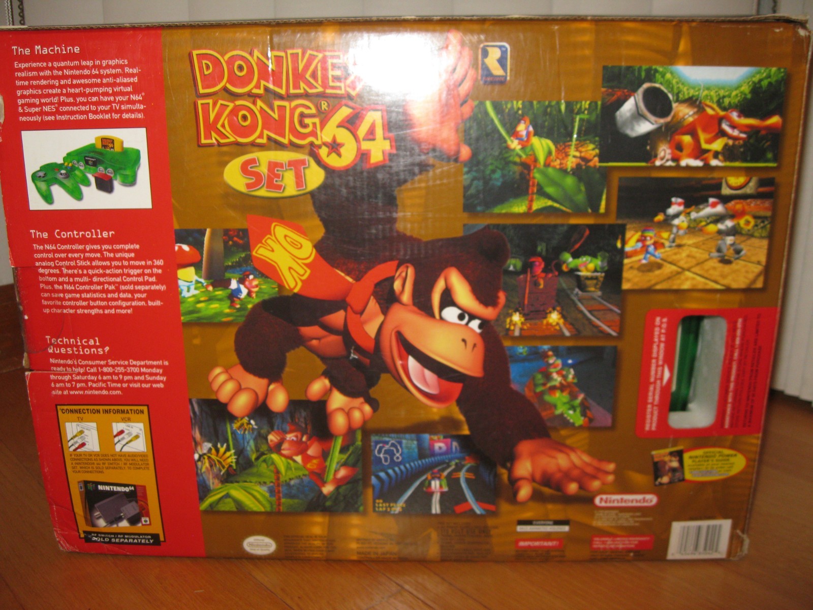 Nintendo Donkey Kong 64 Set Jungle Green Console CIB Complete In Box N64 Extras
