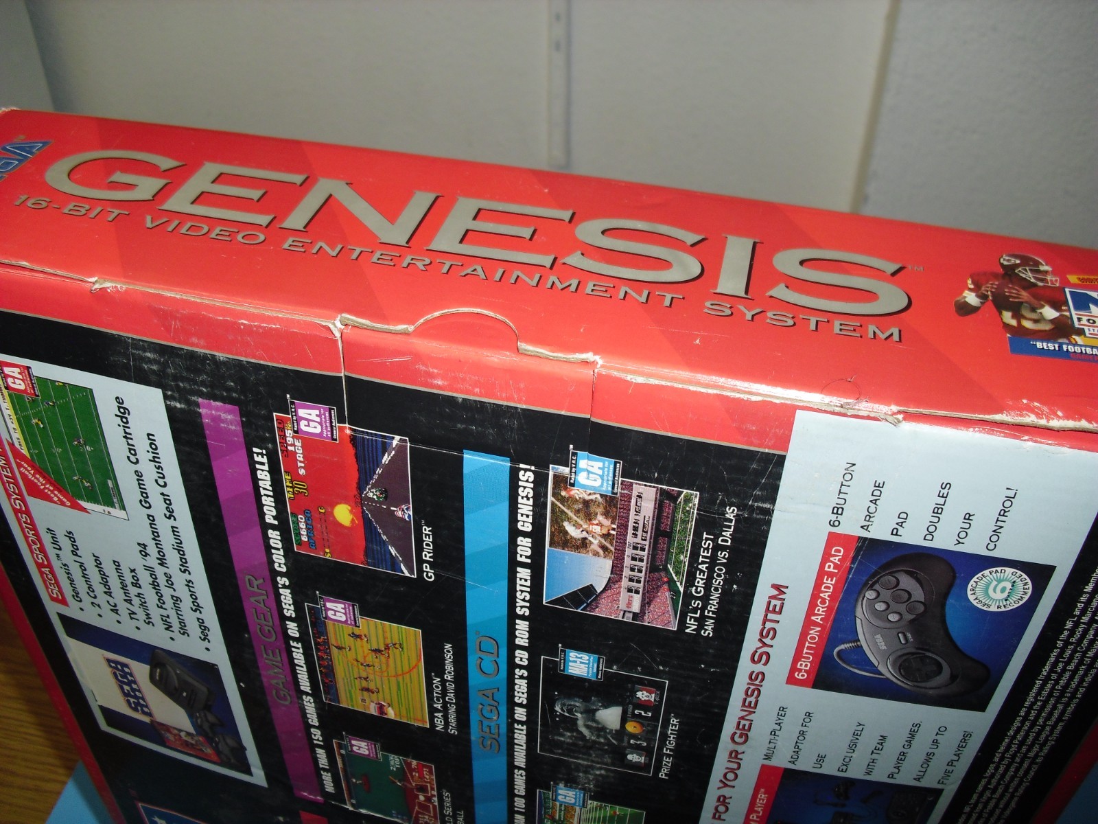 Sega Genesis Sports system complete in box w/ Stadium Cushion & NFL Football 94