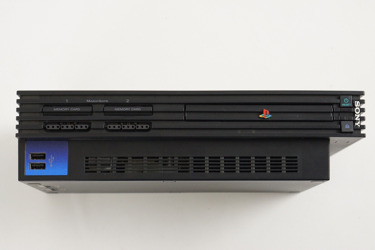 Playstation 2 Midnight Black Console Boxed SCPH-50000 Tested System FJ0814767