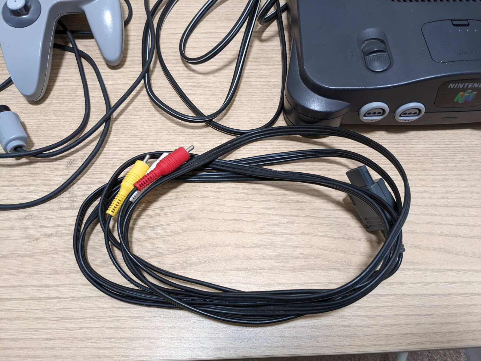 Nintendo 64 N64 Console with Controller Cords w/ Jumper Pack OEM Tested Working