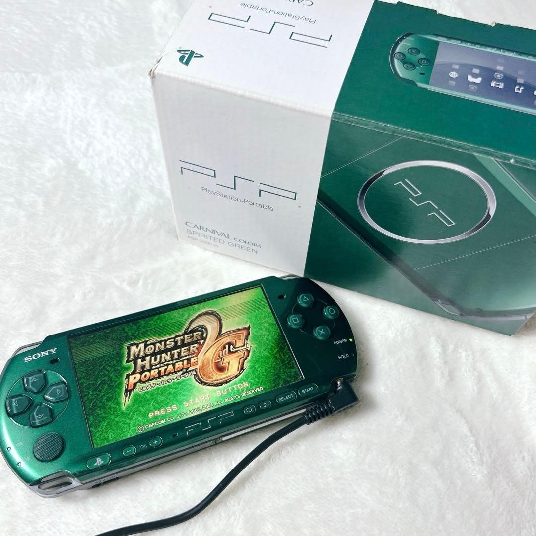 Sony PSP-3000 Console Green Rare Color Region free Used