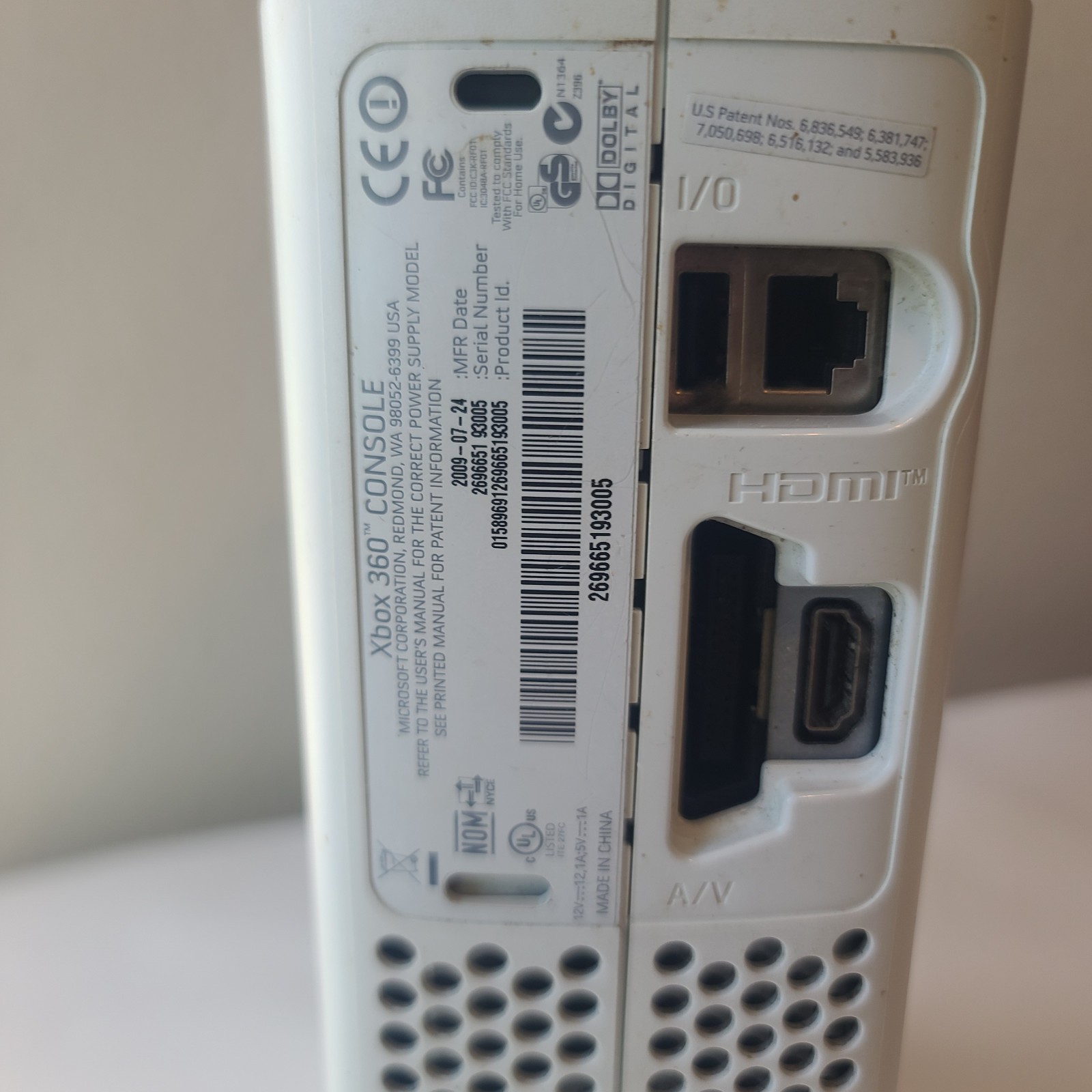 Xbox 360 Fat Jasper Console Only – Cleaned & New Drive Belt Microsoft 20 GB HDD