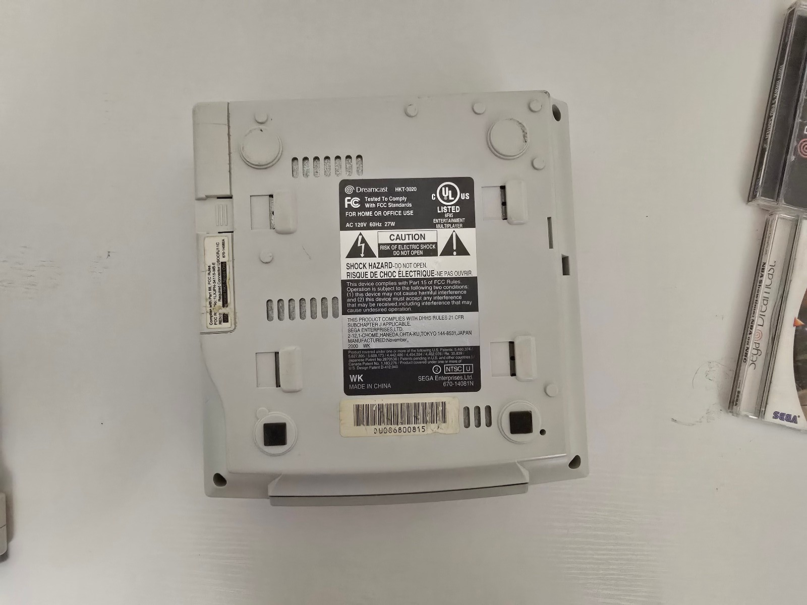 Sega Dreamcast Console with 2 Games and Controller *Please Read*