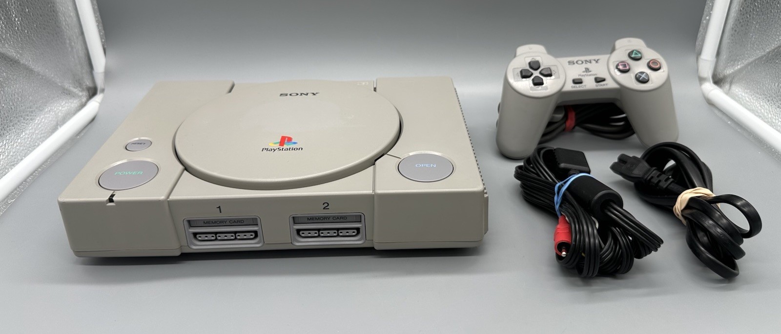 Sony PlayStation 1 SCPH-9001 Console + Original Controller & Cords – Tested PS1
