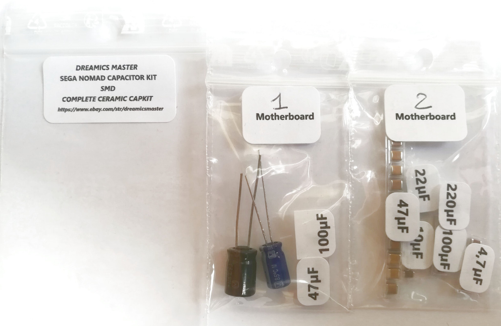 SEGA Nomad | SMD Ceramic Capacitor Replacement Kit | Complete Cap Kit