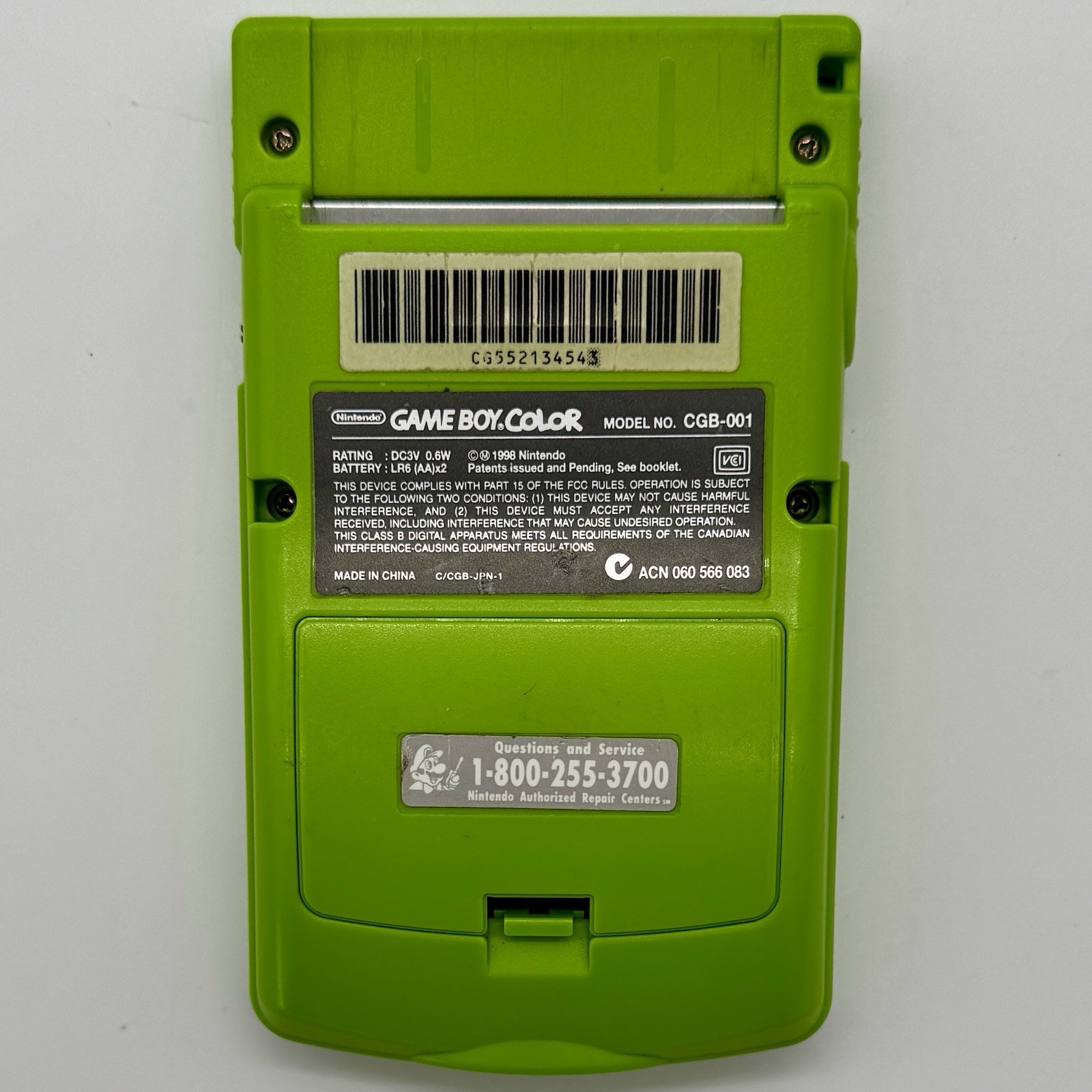 Nintendo Game Boy Color Handheld Video Game System – Kiwi Green (CGB-001)