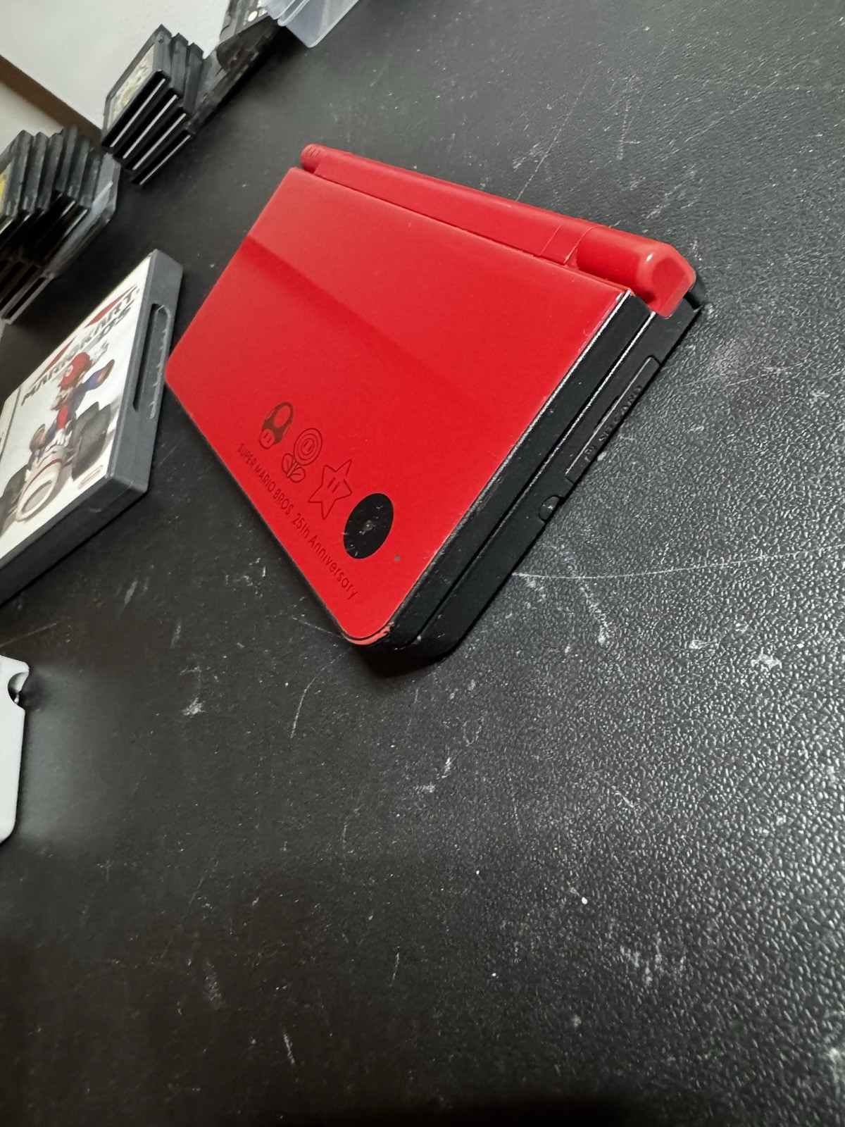 Nintendo DSi XL Super Mario 25th Anniversary Red W/ Charger Mario Kart Tested