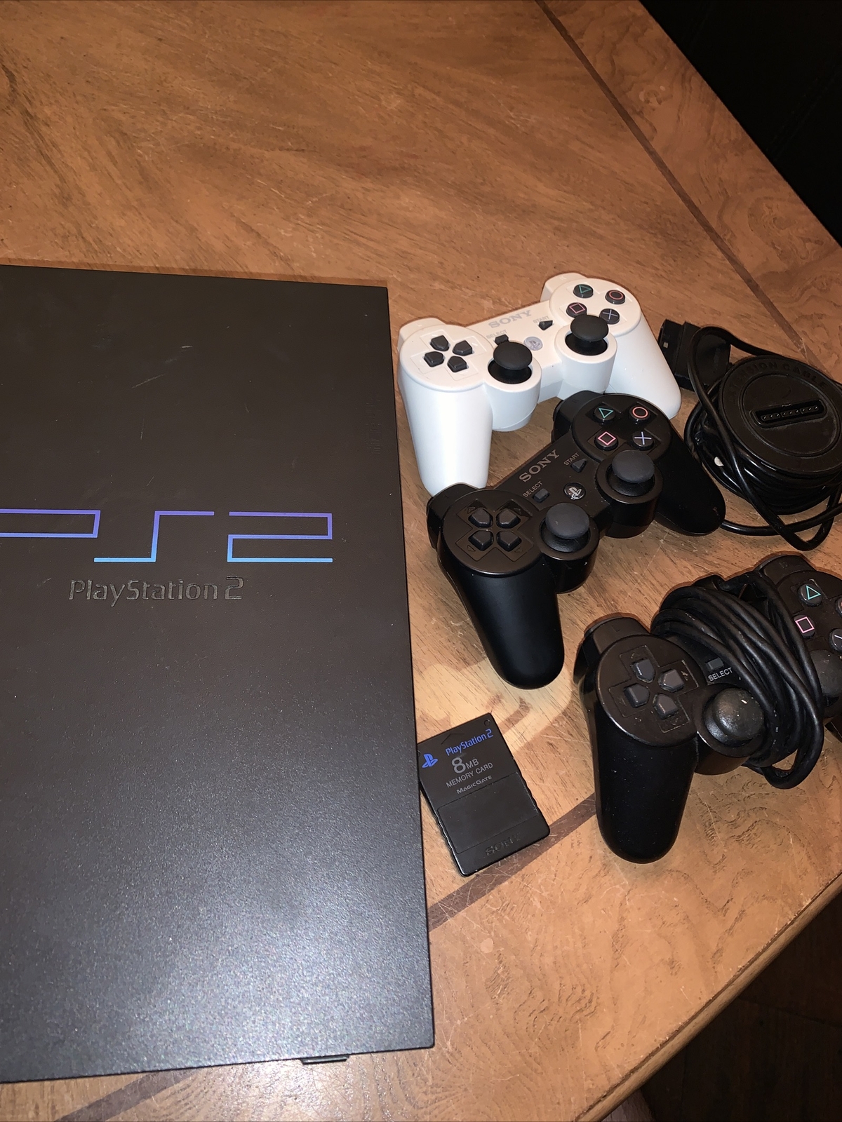 Sony PlayStation 2 Console Plus 2 Wireless & 1 Reg Controller & 8 MB Memory Card