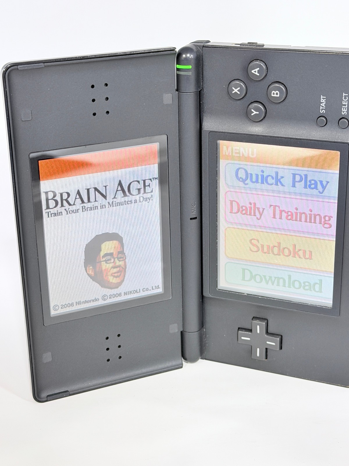 Nintendo DS Lite Handheld System- Onyx Black Gloss in Box USG-001 TESTED & WORKS