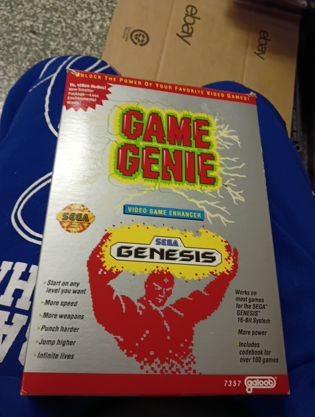 Vintage Sega Genesis Game Geni Code Book and Cartridge