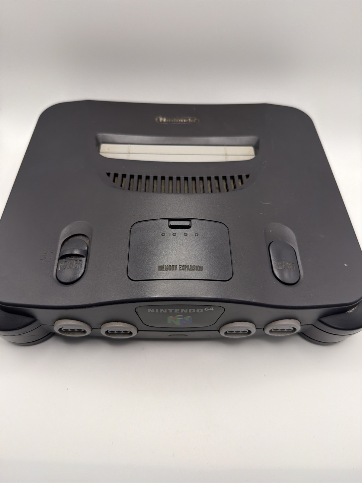 Nintendo 64 System N64 Console – Gray W/ 2 Controllers, Vru, & Transfer Pak