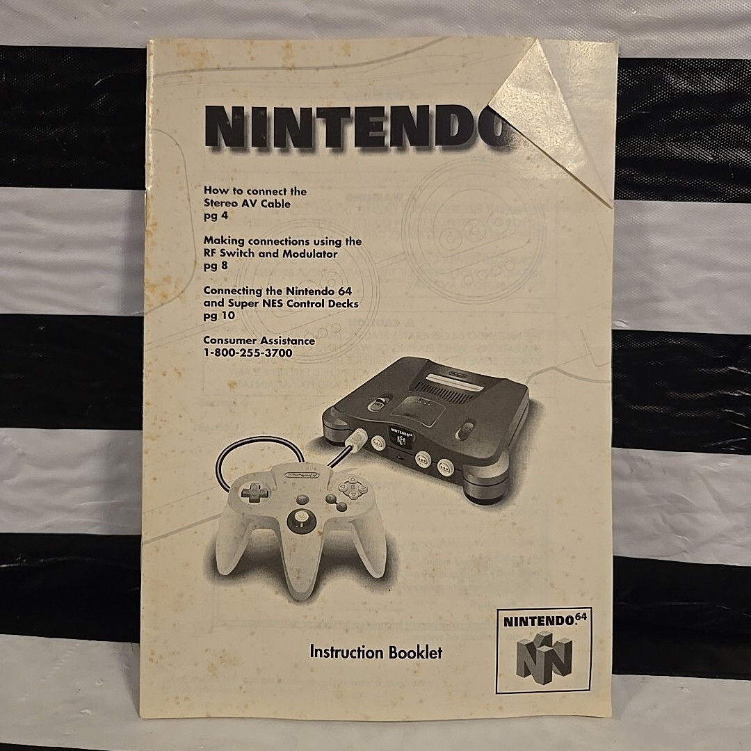NINTENDO 64 N64 Game Console Memory Expansion Pak 256K Card Cords Instructions
