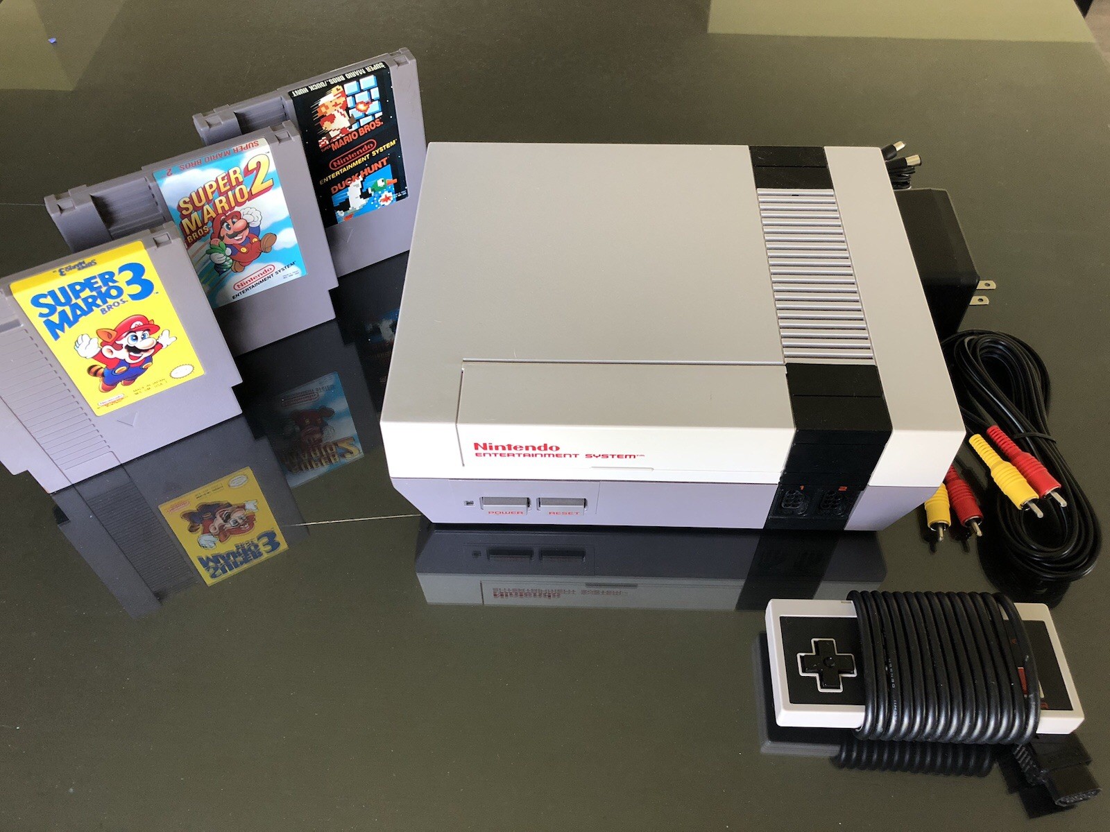 NINTENDO NES Console System Bundle Games Super Mario 1 2 3 SHIPS SAME DAY
