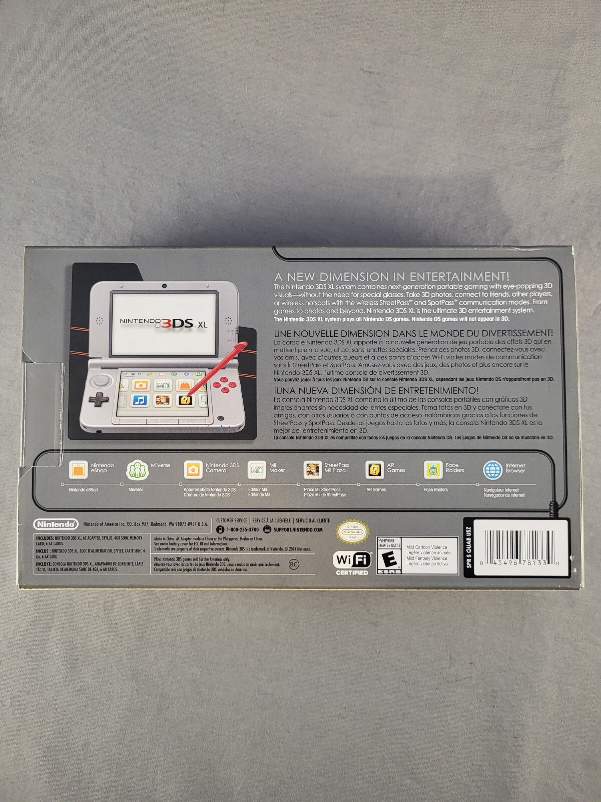 Nintendo 3DS XL – Retro NES Edition – SPR-001 – Complete In Box – Tested!