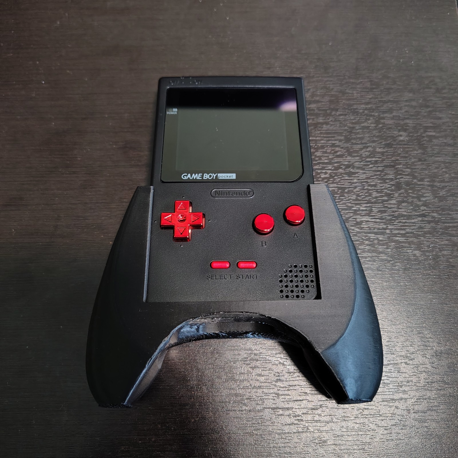 SUPER Upgraded Game Boy Pocket w/IPS Screen, USB-C Battery, Amp, Box & Grip