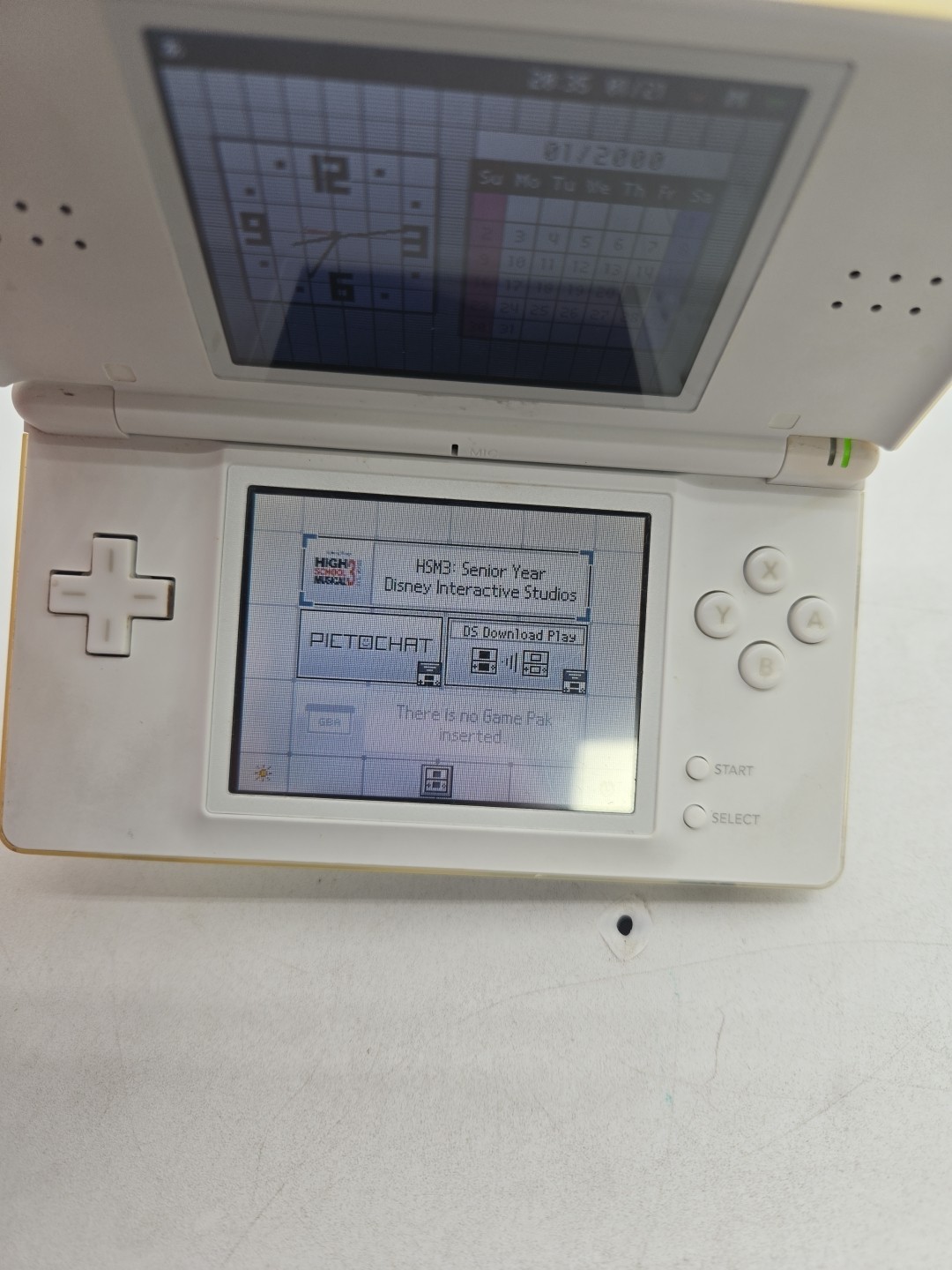 Nintendo DS Lite Polar White Handheld System Bundle Charger Game Stylus Clean!!!