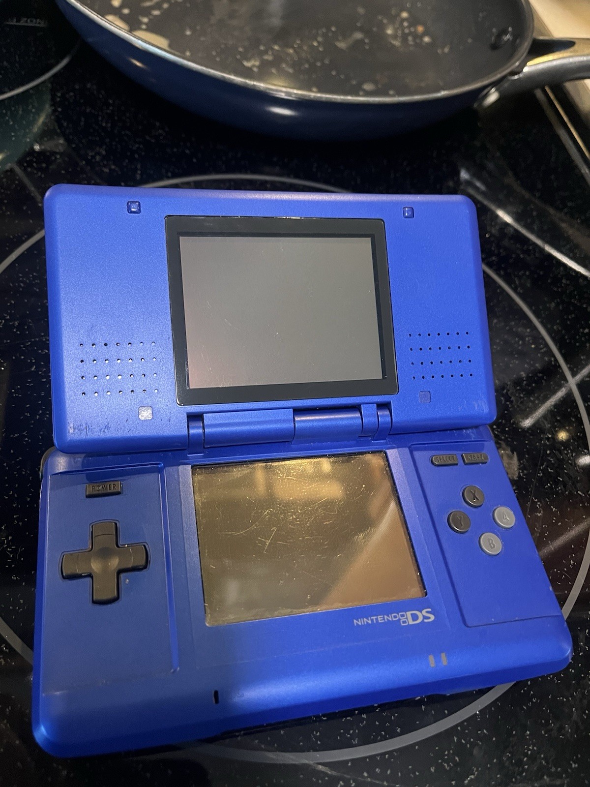 Original Nintendo DS NTR-001 Blue (No Stylus) FULLY TESTED & WORKING