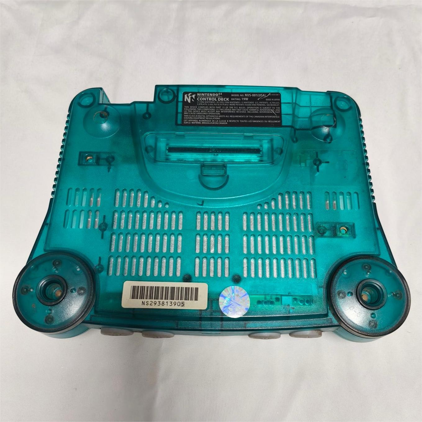 USA Nintendo N64 Console Systemv Clear Shell Bundle W/Oem controller Cords