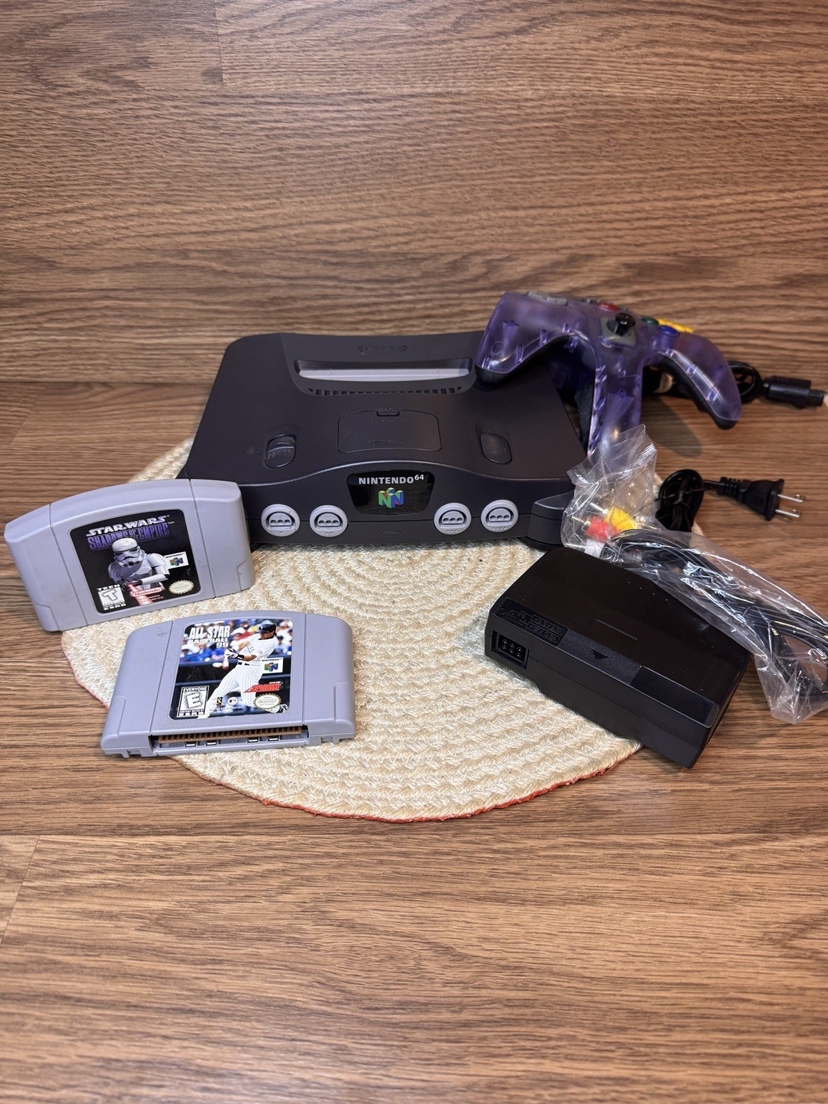 Nintendo 64 N64 Console With Controller , 2 Games, Jumper Pack Working Tested