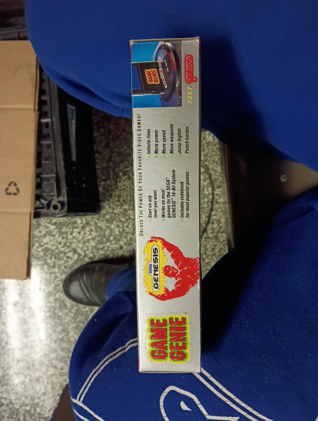 Vintage Sega Genesis Game Geni Code Book and Cartridge