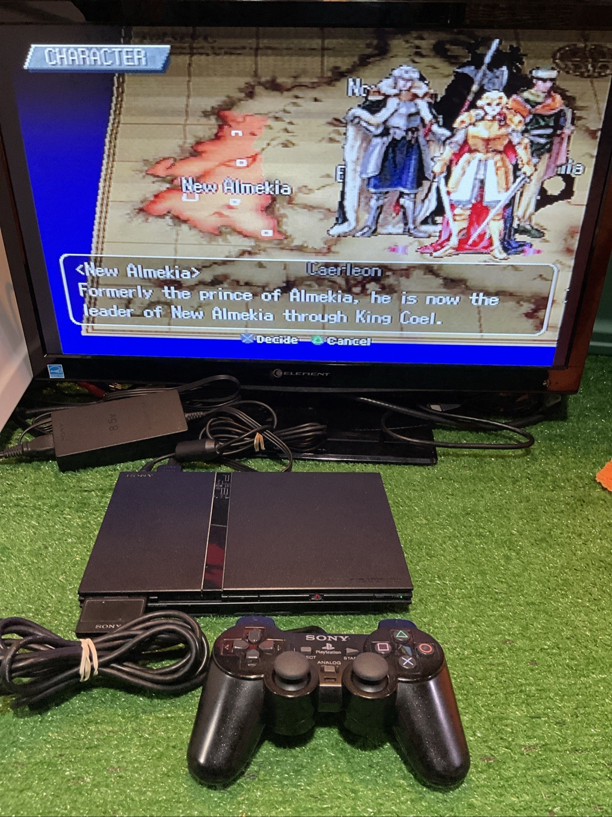 Sony PlayStation 2 Slim Console SCPH-77001 W/ Controller, Cables, 8MB Card, Game