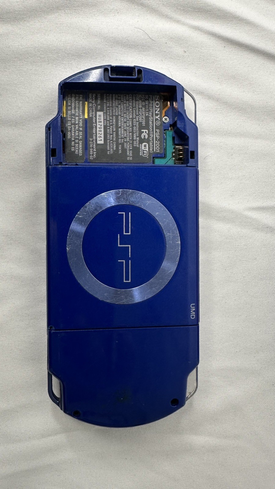 PSP-2001 Blue Playstation Portable Console FOR PARTS ‼️