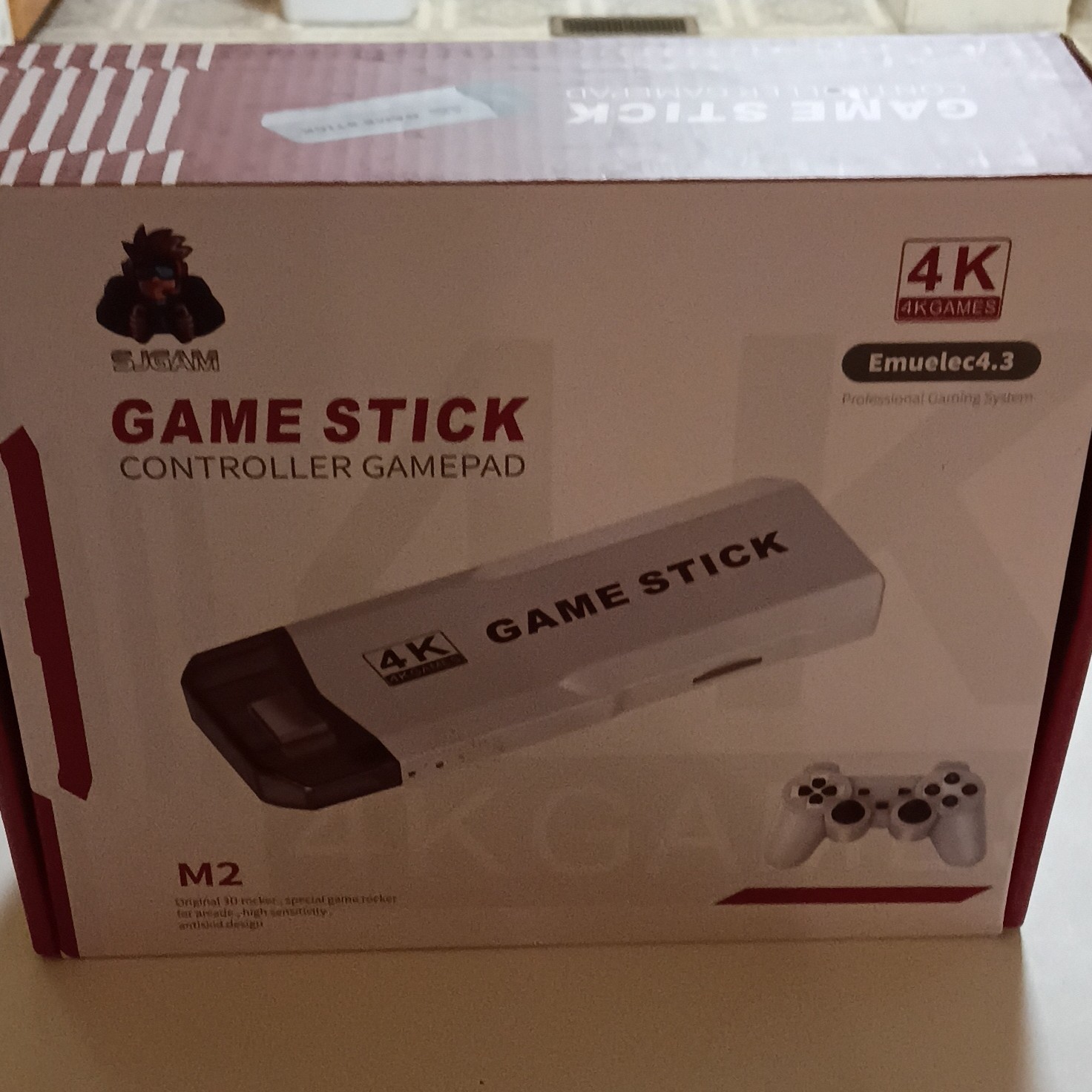 SUGAMA M2 Microconsole Game Stick 4K UHD HDMI w/ 2 Wireless Controllers