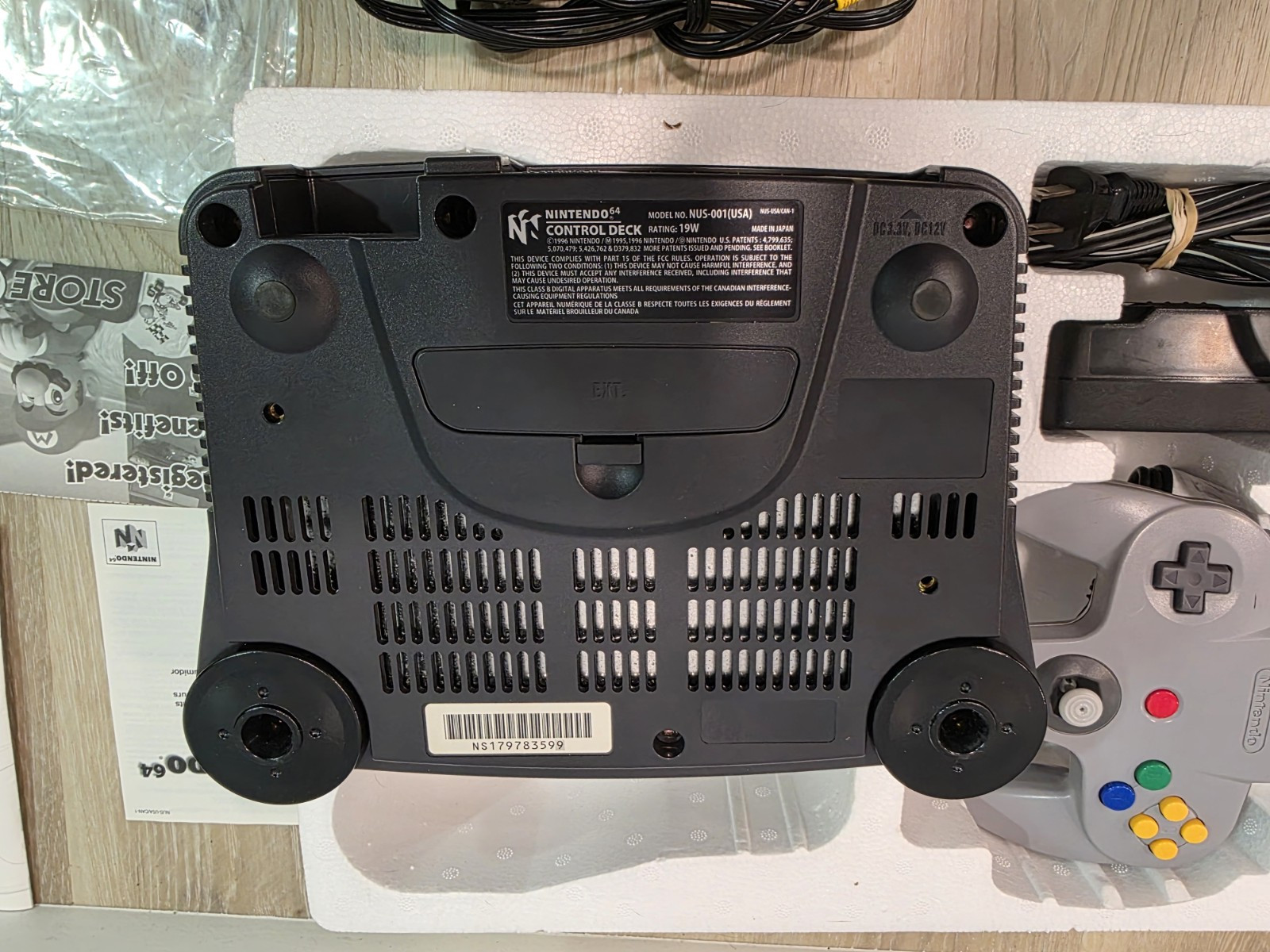 Nintendo 64 in box RARE matching serial numbers with proof of purchase!