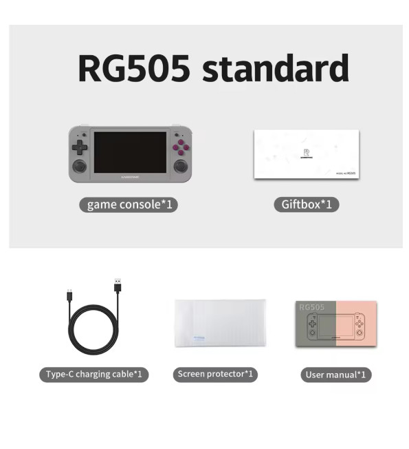 ANBERNIC RG505 Handheld Game Console 4.95″ OLED Screen Android 12 Unisoc T618 12